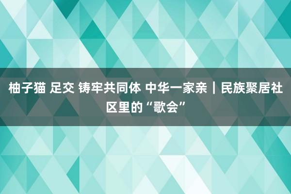 柚子猫 足交 铸牢共同体 中华一家亲｜民族聚居社区里的“歌会”