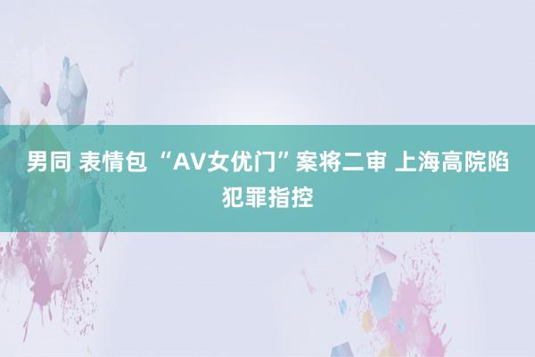 男同 表情包 “AV女优门”案将二审 上海高院陷犯罪指控